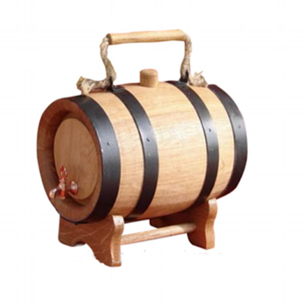 Holzfass Weinfass Whiskyfass 2 Liter mit Griff Eichenfass Gravur Möglich
